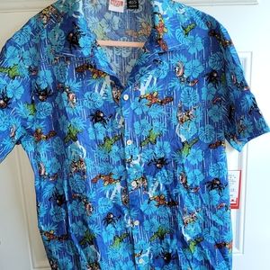 Mend Marvel Hawaiian Style Button Down